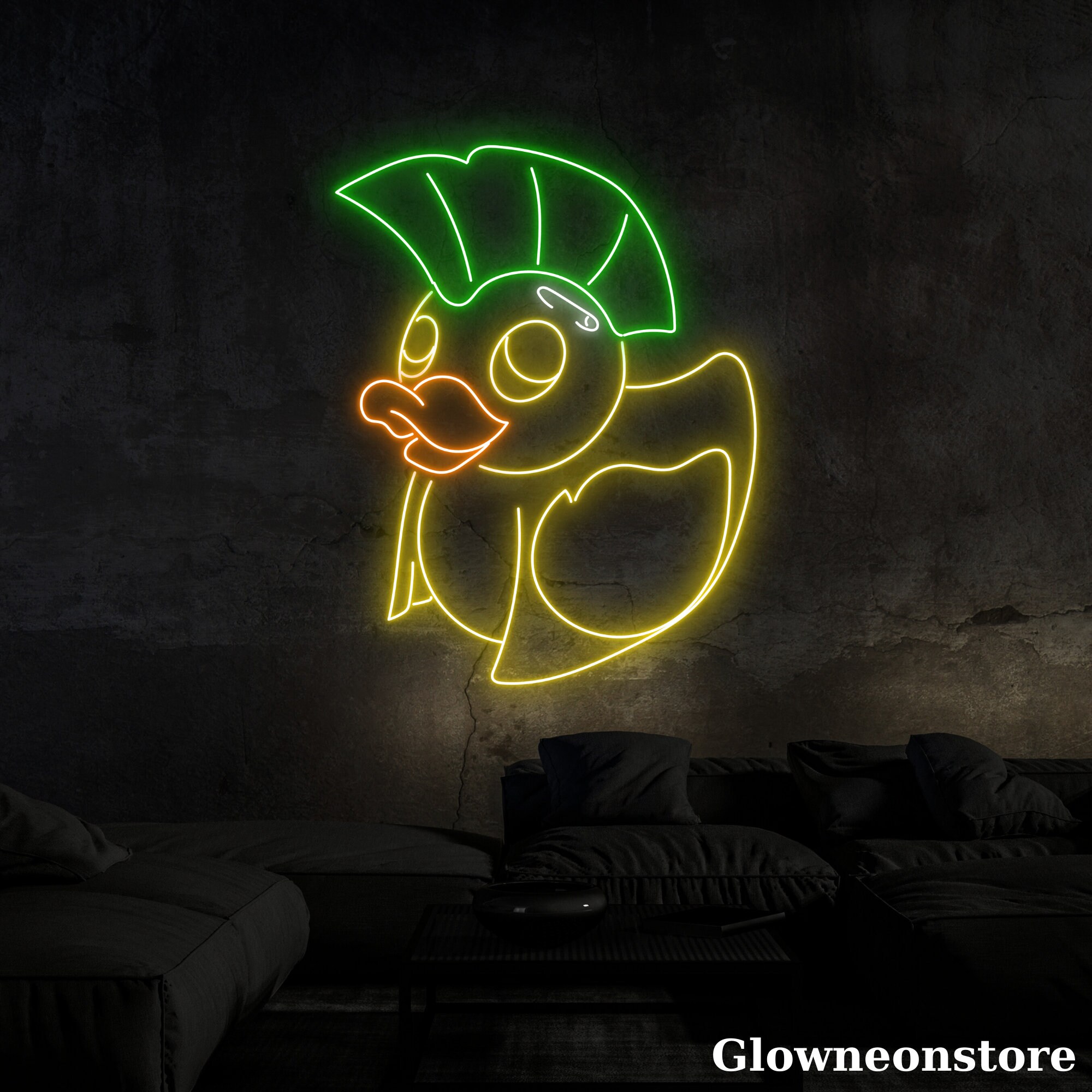 Mohawk Rubber Duck Neon Sign Mohawk Rubber Duck Neon Etsy Australia