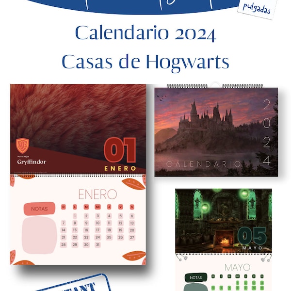 Hogwart Calendar Etsy