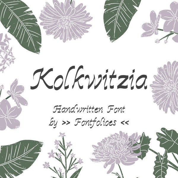 Kolkwitzia: Inspire with every stroke! This brush pen font blends artistic flair with a personal touch, perfect for motivational content.