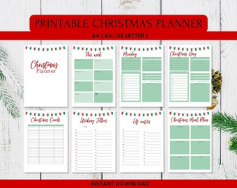 Weihnachtsplaner druckbar, Urlaubsplaner, Geschenkplaner, Weihnachtsplaner, Weihnachtsgeschenkliste, Weihnachtskalender, Weihnachten To Do List