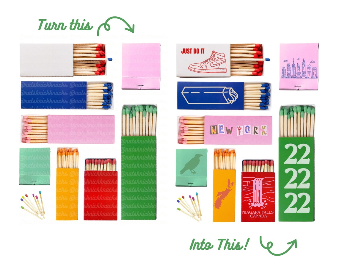 SINGLE Digital Download BROWN Blank Matchbook / Blank Matchbox ...