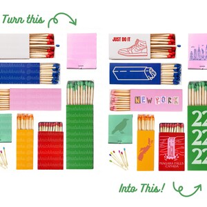 SINGLE Digital Download BROWN Blank Matchbook / Blank Matchbox ...