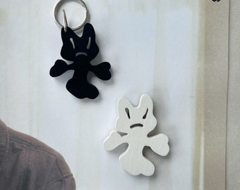 BTS RM Kim Namjoon RPWP Right Place, Wrong Person Monster Wooden Keychain and Magnet, Kpop, Bangtan, Army Gift Keyring Accessories Charm