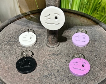 BTS Jungkook JK Woozy Emoji Tattoo Wooden Keychain & Magnet, Kpop, Bangtan, ARMY, Gift, Keyring, Accessories, Charm, Cute, Cool, 방탄소년단
