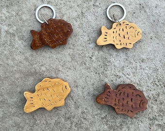 BTS RM Kim Namjoon Bungeo-ppang Fish Wooden Keychain & Magnet, Artist-Made, amc, Kpop, Bangtan, ARMY, Gift, Keyring, Accessories Charm 방탄소년단