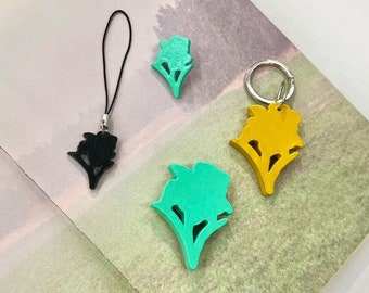 BTS Park Jimin Muse Logo Flower Smeraldo Wooden Keychain, Magnet
