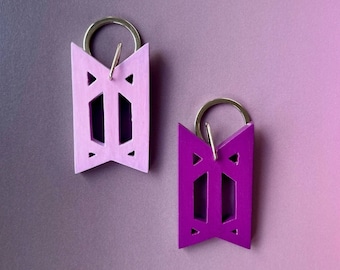 BTS ARMY APOBANGPO Logo Symbol Wooden Keychain Keyring, Bulletproof, Kpop, Bangtan, Gift, Keyring, Accessories, Charm, Cute, Cool, Aesthetic