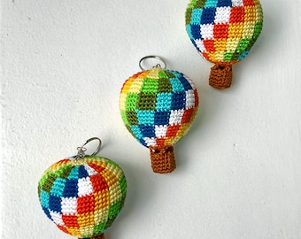 HYYH Young Forever Crochet Hot Air Balloon Keychain Bag Charm Army Gift Idea