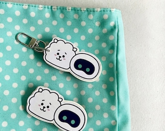 BTS Jin RJ Wootteo RUNSEOKJIN_EP.TOUR Concert Wooden Keychain Magnet Pin Charm Kpop Bangtan Army Gift Keyring Accessories Bag Decor Cute Fun