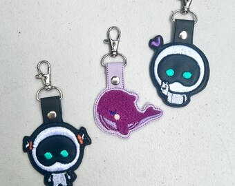 BTS Jin Embroidered Purple Whale Wootteo RUNSEOKJIN_EP.TOUR Concert Keychain FOB Charm Kpop Bangtan Army Gift Keyring Accessories Pendant