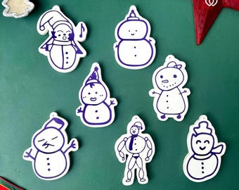 BTS Snowman Christmas Ornament Decor Holiday Winter Package Tree Army Gift Idea RM Namjoon Jin Suga Yoongi J-Hope Hobi Jimin V Tae Jungkook