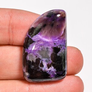 Natural Charoite Cabochon Purple Charoite Loose Gemstone Phancy Shape For Making Jewelry 49Ct 20X32X7 MM