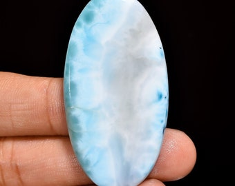 Natürliche Larimar Cabochon Oval Form Lose Edelstein für die Herstellung von Schmuck Larimar 72 Ct 51X27X6 MM