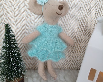 maileg knitted dress for the big sister mouse