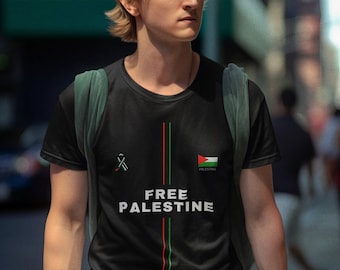 Palestine libre Anglais | T-shirt de football | Football | Chemise Palestine | Unisexe | Palestine Football | Palstina | Palestine