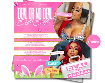 Easter &#39;Deal or No Deal&#39; Booking Flyer: Beauty & Hair (Canva Template)
