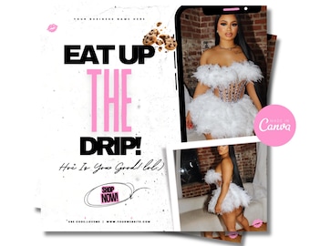 Boutique Sales Flyer: New Arrivals, Black Friday, DIY Canva Template