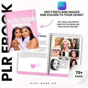 Editable Lash Training Manual: Classic, Hybrid, Volume (Canva E-Book)