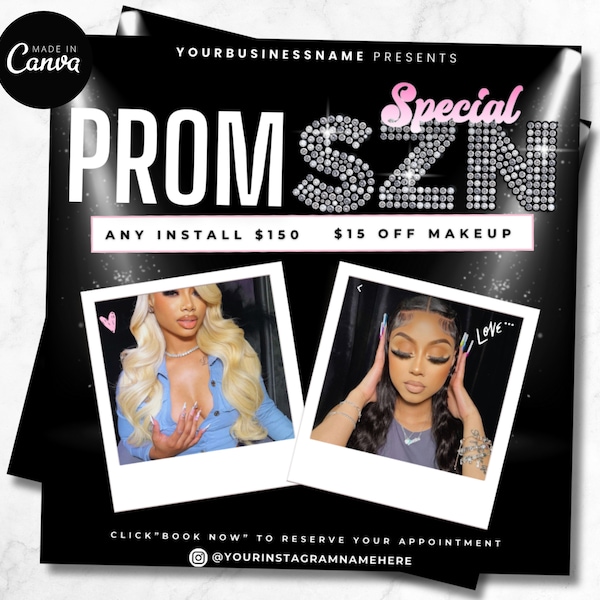 Prom Booking Flyer, Flyer, Homecoming Flyer, Book Now Flyer, Prom Custom Order , Booking Flyer, Prom Booking Flyer, Prom Order Flyer