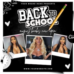 Back 2 School Flyer , DIY Back to School Flyer, Editable Back to School Flyer, Hair , Nails, Makeup Lash Flyer
