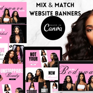 DIY Website Banner Kit, Canva Template, Website Banner, Book Now Flyer, Hair Flyer, Make Up Flyer, Flyer, DIY Canva Template
