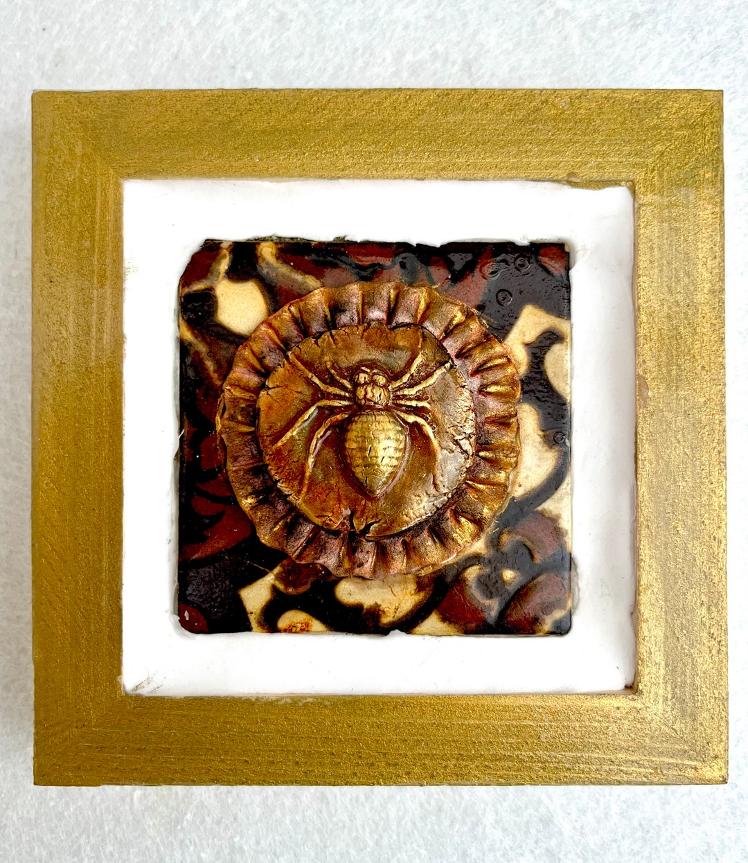 Antique Spider and Found Tile - Etsy