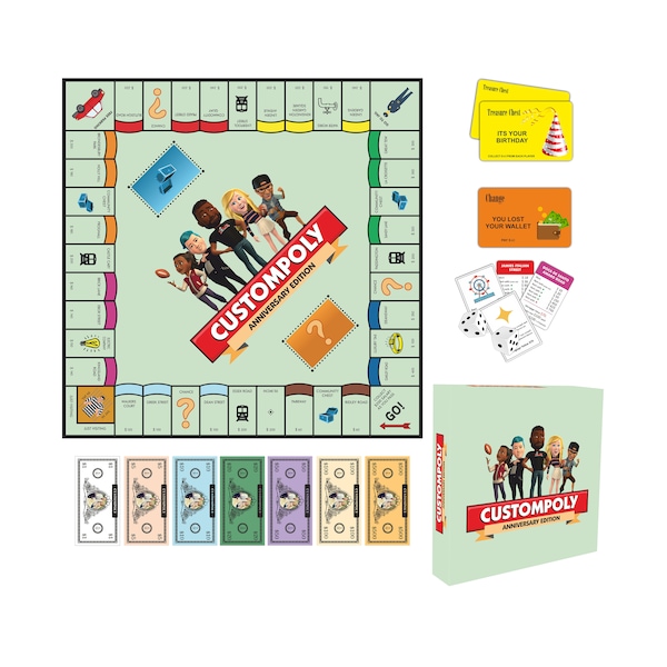 Custom YourOpoly Board Game-Complete Game: Anniversary gift | birthday gift | customized gift | personalized gift | corporate gift