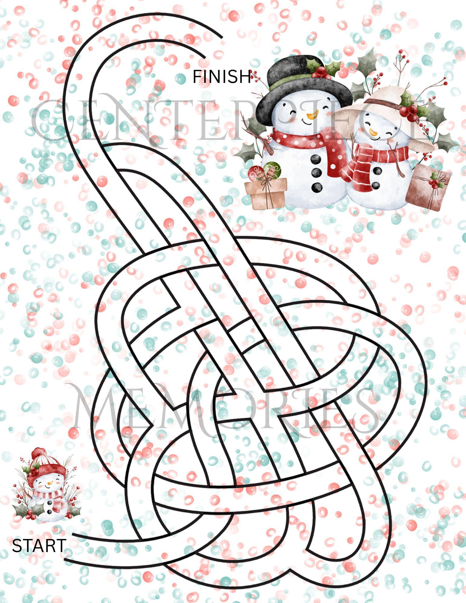 Christmas Printable Mazes for Children – Holiday Puzzle Worksheets ...