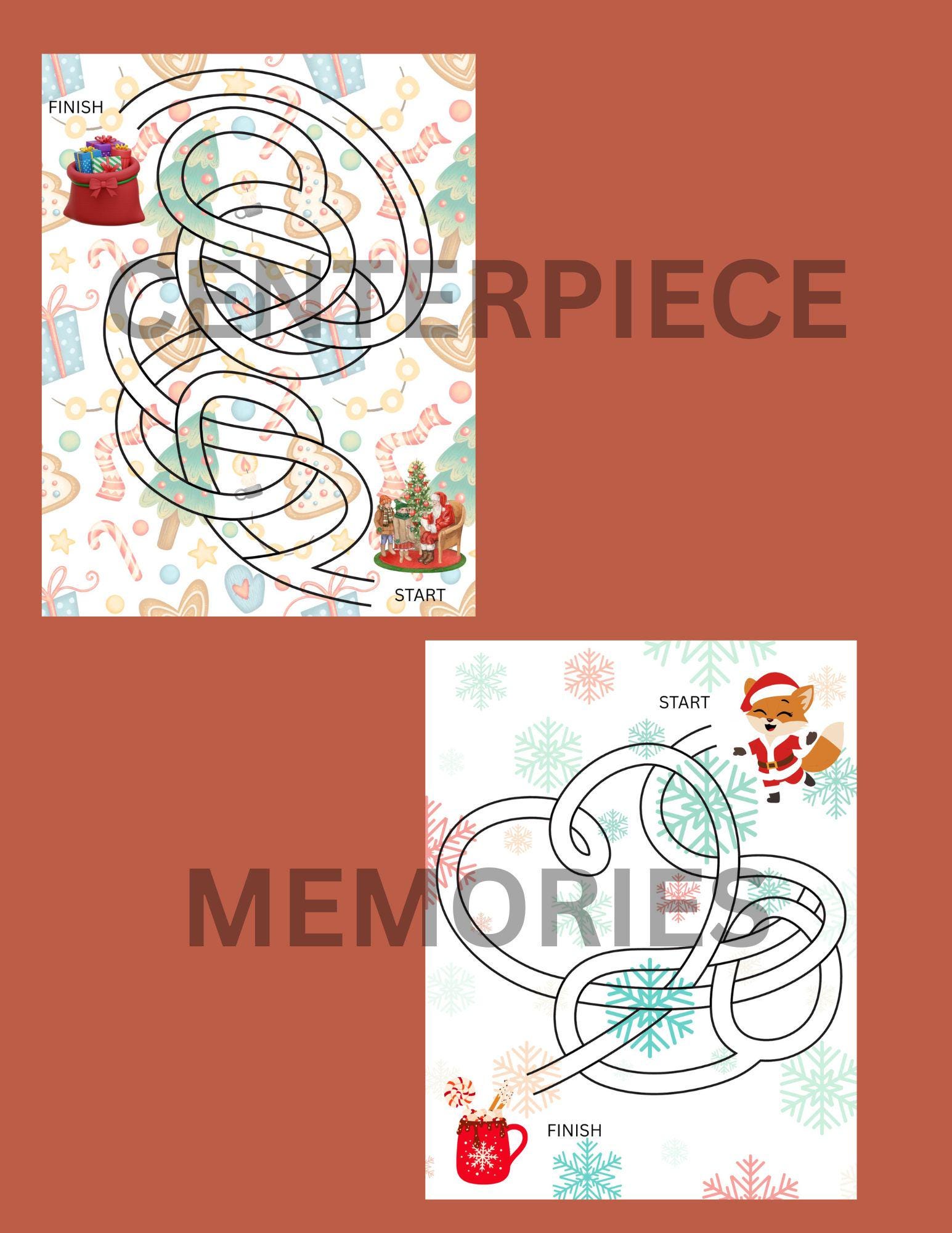 Christmas Printable Mazes for Children – Holiday Puzzle Worksheets ...