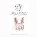 Cute Rabbit Brick Stitch Pattern - Brick or Peyote Stitch Pattern Based ...