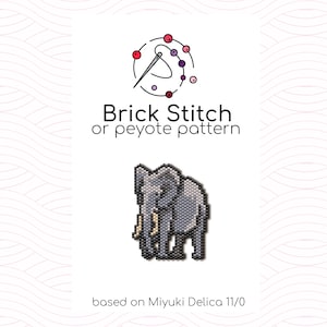 &quot;Elephant Brick Stichmuster - &quot;&quot;Ziegelstein&quot;&quot; oder &quot;&quot;Peyote&quot;&quot; Stichmuster basierend auf Miyuki Delica rocailles perlen.&quot;