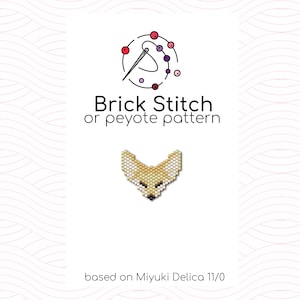 Pode incluir: Um padrão digital para uma raposa fennec de contas, usando ponto de tijolo ou ponto de peyote. O padrão é baseado em contas Miyuki Delica 11/0.
