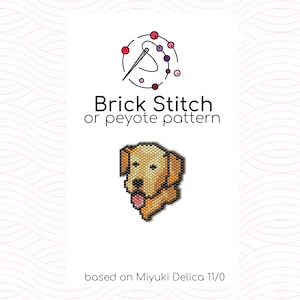 Lab Brick Stitch Pattern - Brick or peyote stitch pattern based on Miyuki Delica seed beads