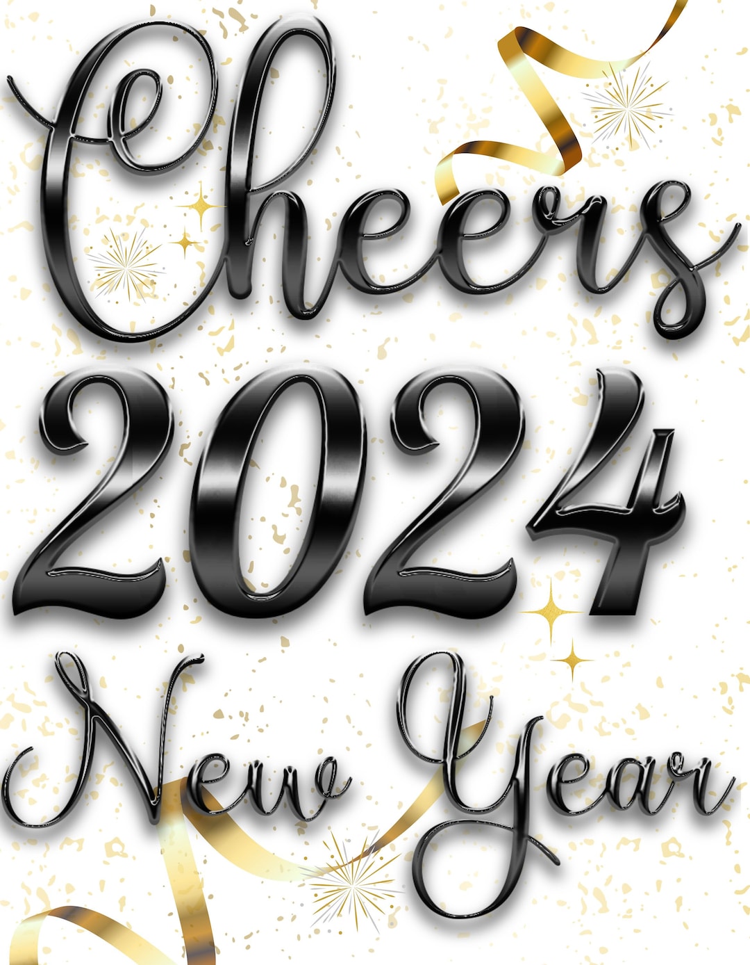 New Year Clipart Bundle, Happy New Year Clipart, Happy New Year SVG PNG