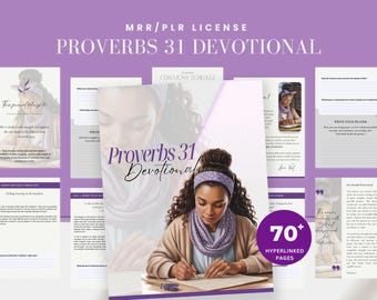 Bible Journal PLR Proverbs 31 Christian Prayerbook Proverbs 31 Daily Devotions Christian Hyperlinked Bible Journal Study Moms Devotional