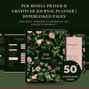 Bible Journal Planner Christian Journal PLR Bible Study Journal PLR Prayer Journal Planner Prayer Board Kit Hyperlinked Bible Study Guide