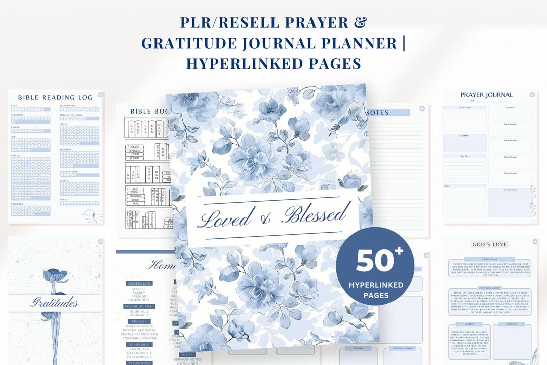 Bible Journal Planner Christian Journal Bible Study Journal PLR Prayer ...