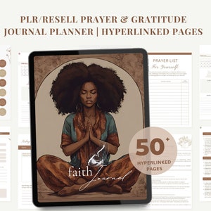 Digital Bible Study Journal Template KDP Prayer Journal PLR Sermon Notes Hyperlinked Bible Study Guide Devotional Journal Christian Planner