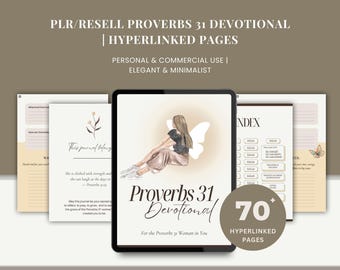 Proverbs 31 Devotional Template PLR Prayer Journal Hyperlinked Bible Christian Journal Scripture Journal Proverbs Journal SOAP Bible Study