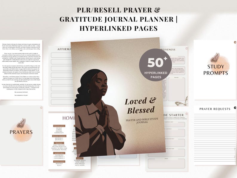 PLR Prayer Journal Digital Bible Journal Planner Sermon Notes ...