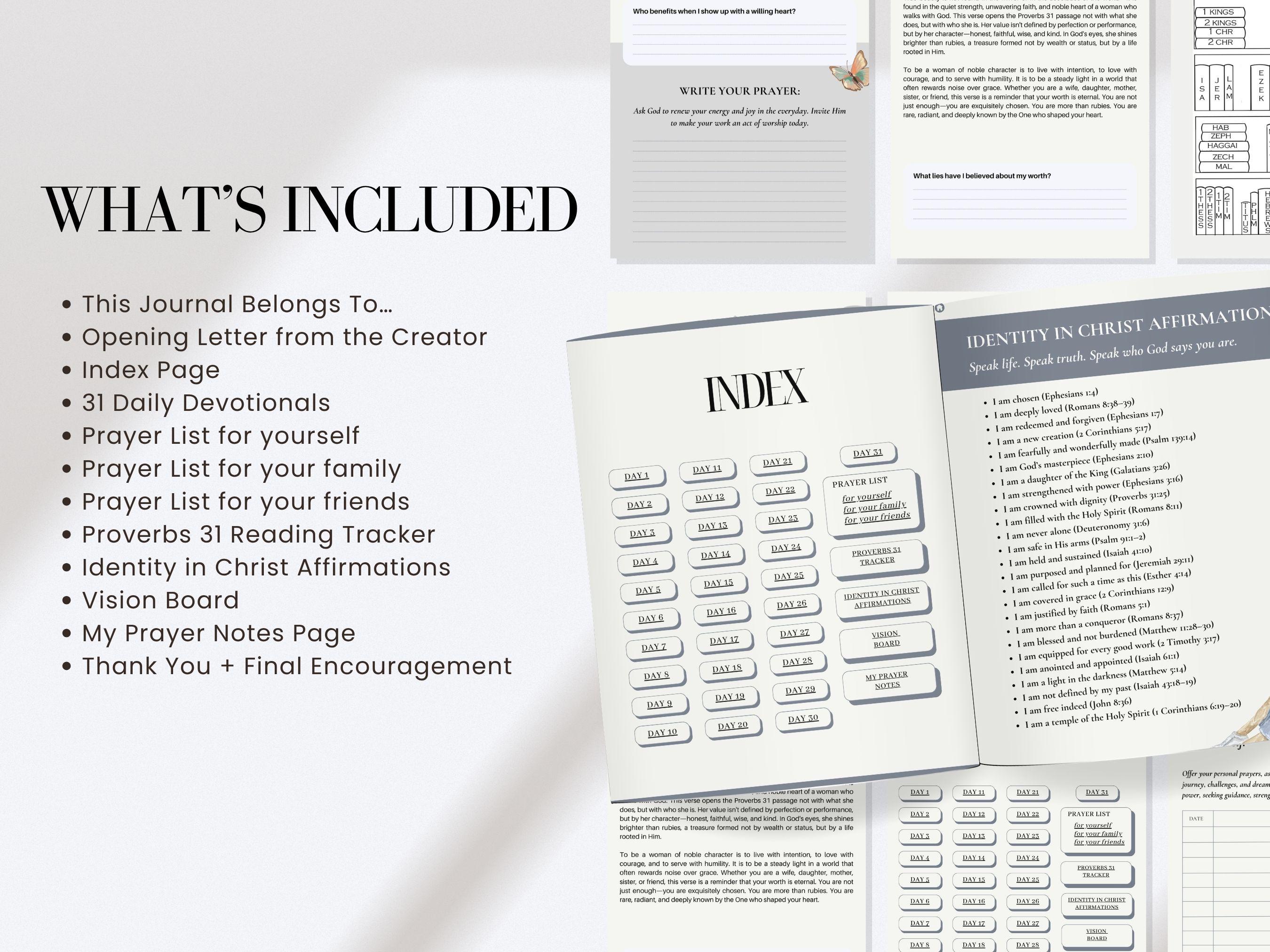 Proverbs 31 Journal Template PLR Christian Journal Template Hyperlinked ...