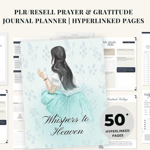 PLR Digital Bible Study Journal Planner Christian Journal KDP Prayer Journal Template Sermon Notes Bible Study Guide Devotional Journal