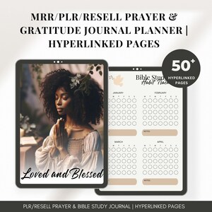 Plr, MRR Prayer Journal, Bible Journal, Hyperlinked Bible Study Guide, Digital Journaling Bible, Canva Journal Template