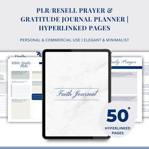 PLR Prayer Journal Sermon Notes Bible PLR Devotional Template Bible Study Devotional Journal Digital Christian Planner Verse Mapping