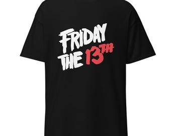 Camiseta con diseño de fan art de Viernes 13: Clásico de culto del cine de terror (Hecha a pedido)