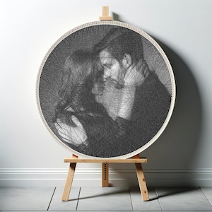 Crea il tuo dipinto unico su filo con il nostro kit di string art fai da te - Ritratto personalizzato - Regalo fatto a mano per arte della parete fai da te