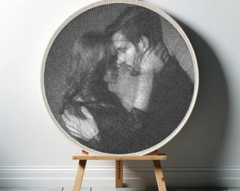 Create Your Own Unique Thread Painting with our DIY String Art Kit — Personalized portrait — DIY Wall Art Handmade Gift