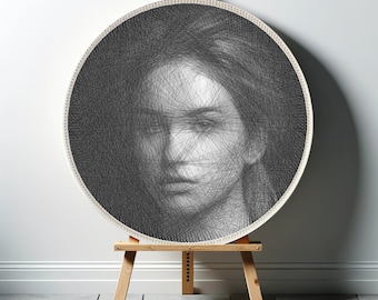Create Your Own Unique Thread Painting with our DIY String Art Kit — Personalized portrait — DIY Wall Art Handmade Gift