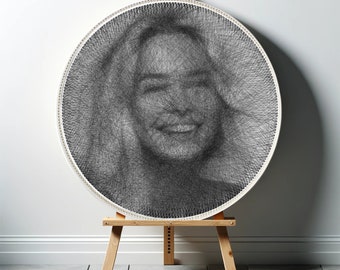 Create Your Own Unique Thread Painting with our DIY String Art Kit — Personalized portrait — DIY Wall Art Handmade Gift