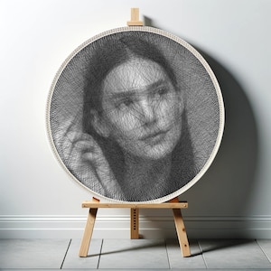 Create Your Own Unique Thread Painting with our DIY String Art Kit — Personalized portrait — DIY Wall Art Handmade Gift